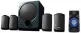 Sony MHC-V13 Wireless Bluetooth Portable Party Speaker (Black) & SA-D40 4.1 Channel Multimedia Speaker System with Bluetooth (Black)