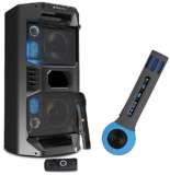 Zebronics Zeb-Space Deck PRO Wireless Bluetooth 40W Boombox Party Portable Speaker && Zeb-Fun 3 W Karaoke Mic Comes with Bluetooth Supporting Speaker, mSD Card, AUX and Media Control(Blue)