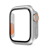 PAGALY Tough Protective Case for Apple Watch 44mm/45mm Change to Ultra 49mm Cover Apple Watch 44mm/45mm to Apple Watch Ultra Convertor (44mm, Silver)